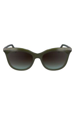 Longchamp 53mm Gradient Cat Eye Sunglasses in Olive/Azure 