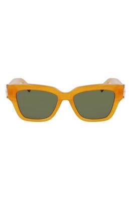 Longchamp 53mm Gradient Modified Rectangular Sunglasses in Honey 