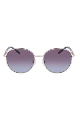 Longchamp 53mm Gradient Round Sunglasses in Gold
