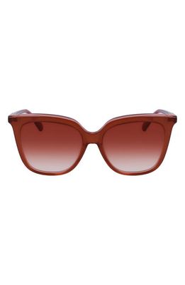 Longchamp 53mm Rectangular Sunglasses in Brown/Rose