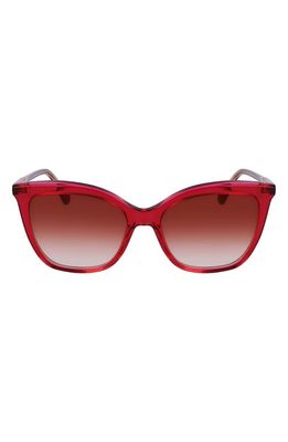Longchamp 53mm Rectangular Sunglasses in Fuchsia/Rose