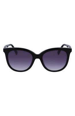 Longchamp 54mm Gradient Tea Cup Sunglasses in Black