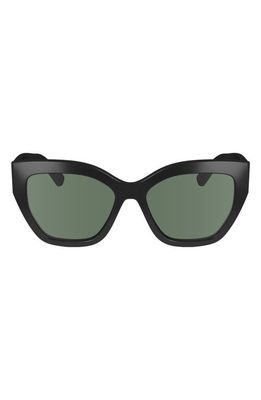 Longchamp 55mm Gradient Butterfly Sunglasses in Black