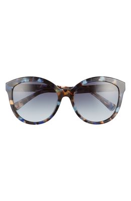 Longchamp 57mm Gradient Round Sunglasses in Blue Tortoise/Blue Gradient