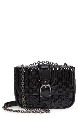 Longchamp Amazone Vernis Leather Crossbody Bag in Black