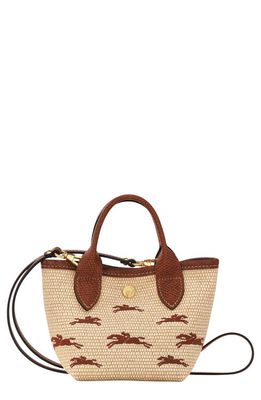 Longchamp Extra Small Le Pliage Panier Top Handle Bag in Brown