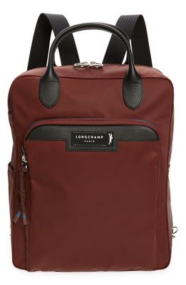 Longchamp Green District ECONYL® Backpack in Burgundy