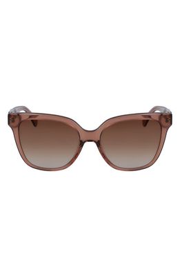 Longchamp Heritage 53mm Rectangle Sunglasses in Nude