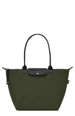 Longchamp Large Le Pliage Green Recycled Canvas Tote in Khaki