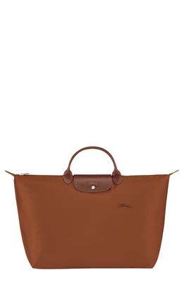 Longchamp Large Le Pliage Recycled Travel Bag in Cognac