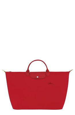 Longchamp Large Le Pliage Recycled Travel Bag in Tomato