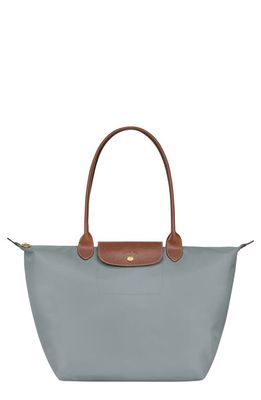 Longchamp Large Le Pliage Tote in Steel