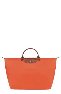 Longchamp Large Le Pliage Travel Bag in Orange