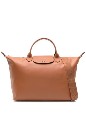 Longchamp large Le Pliage Xtra leather bag - Brown
