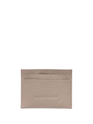 Longchamp Le Foulonné leather cardholder - Grey