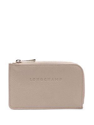Longchamp Le Foulonné leather cardholder - Neutrals