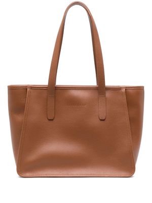 Longchamp Le Foulonné medium leather tote bag - Brown