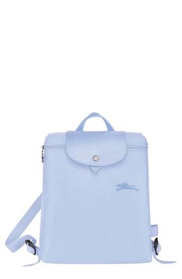Longchamp Le Pliage Green Recycled Canvas Backpack in Sky Blue