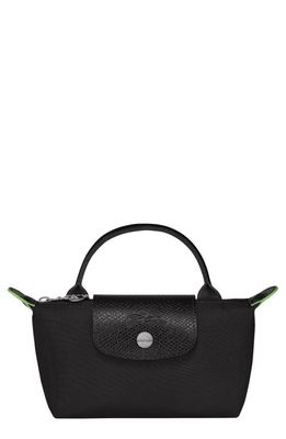 Longchamp Le Pliage Green Recycled Canvas Cosmetics Case in Black