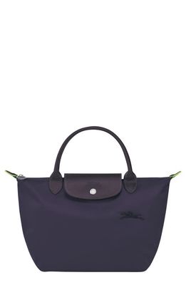 Longchamp Le Pliage Green Recycled Canvas Top Handle Bag in Bilberry