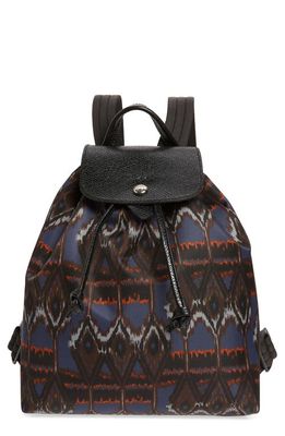 Longchamp Le Pliage Ikat Backpack in Navy