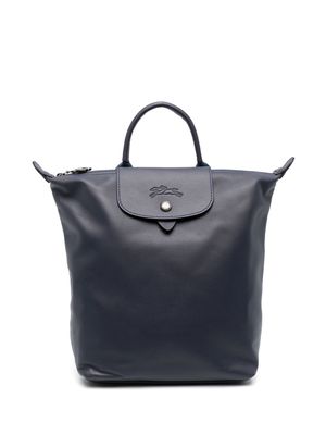 Longchamp Le Pliage leather backpack - Blue