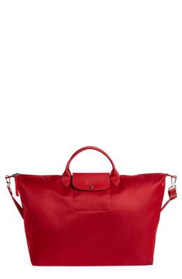 Longchamp Le Pliage Neo 18-Inch Nylon Travel Bag in Rubis