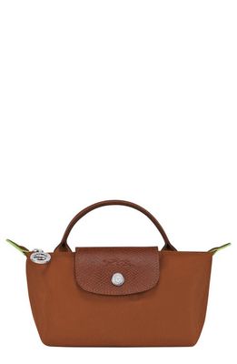 Longchamp Le Pliage Recycled Canvas Cosmetics Case in Cognac
