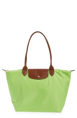 Longchamp Le Pliage Shoulder Tote in Green