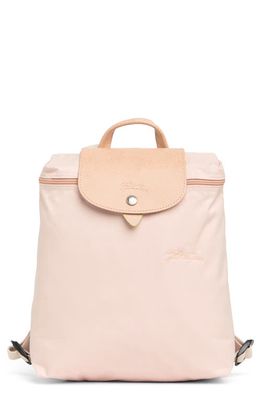 Longchamp Mini Le Pliage Green Recycled Canvas Backpack in Flowers