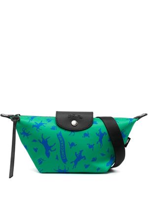 Longchamp mini Le Pliage printed crossbody bag - Green
