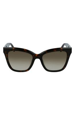 Longchamp Monogram 53mm Rectangle Sunglasses in Tortoise