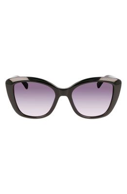 Longchamp Roseau 54mm Butterfly Sunglasses in Black