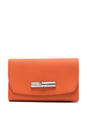Longchamp Roseau leather bi-fold wallet - Orange
