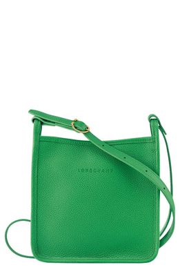 Longchamp Small Le Foulonné Leather Crossbody Bag in Lawn