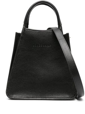Longchamp small Le Foulonné leather tote bag - Black