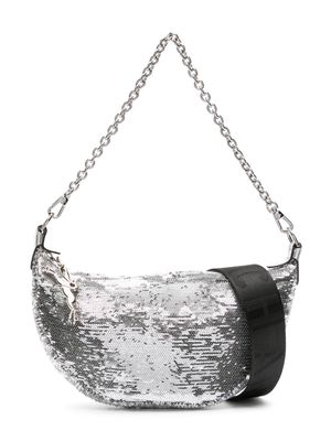 Longchamp small Smile sequin-design crossbody bag - Silver