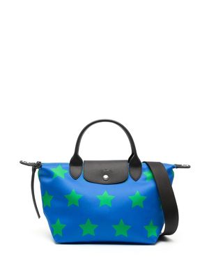 Longchamp star-print tote bag - Blue