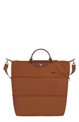 Longchamp The Pliage Expandable Duffle Bag in Cognac