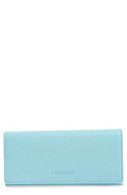 Longchamp 'Veau' Continental Wallet in Aqua