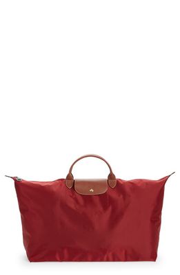 Longchamp X-Large Le Pliage Travel Bag in Red