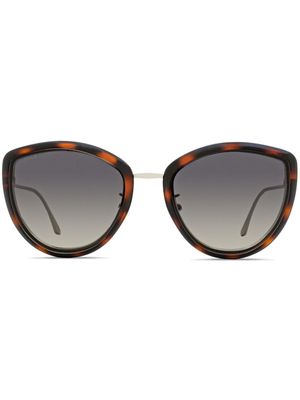 Longines butterfly-frame sunglasses - Brown