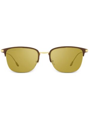 Longines Clubmaster-frame tinted sunglasses - Brown