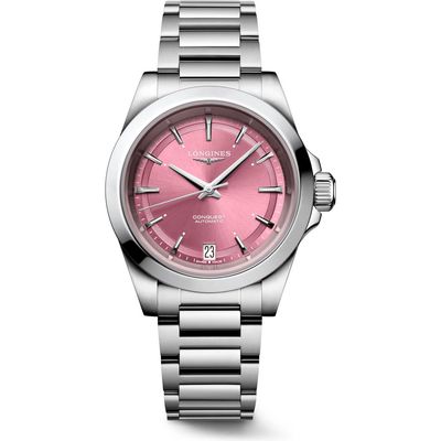 Longines Conquest Automatic Bracelet Watch, 34mm in Pink 