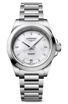 Longines Conquest Automatic Bracelet Watch, 34mm in Silver 