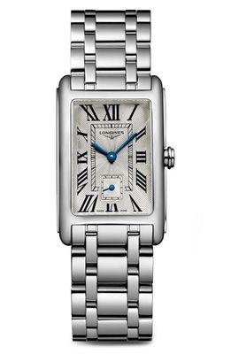 Longines DolceVita Rectangular Bracelet Watch, 23mm x 37mm in Silver 