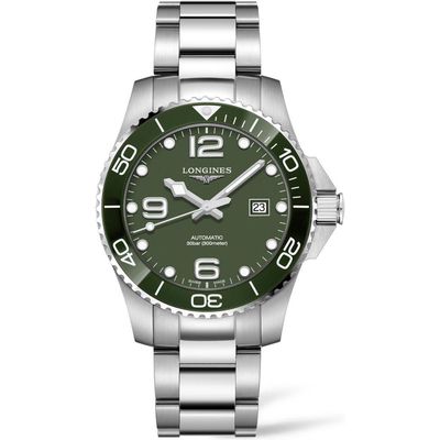 Longines HydroConquest Automatic Bracelet Watch, 43mm in Green/Silver 