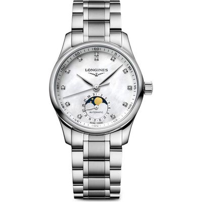 Longines Master Collection Automatic Diamond Bracelet Watch, 34mm in Mother Of Pearl 