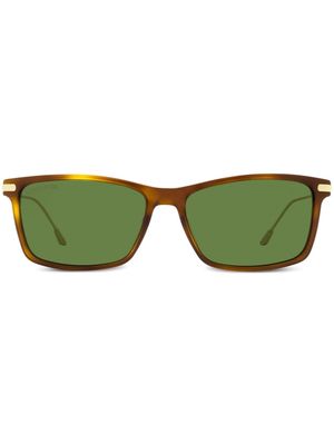 Longines rectangle-frame tinted-lenses sunglasses - Brown