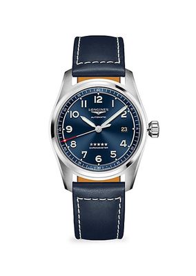 Longines Spirit 40MM Stainless Steel & Leather-Strap Watch